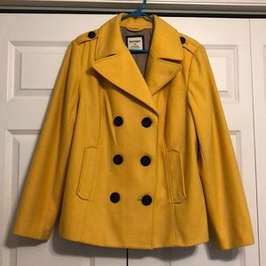 Yellow Old Navy Peacoat